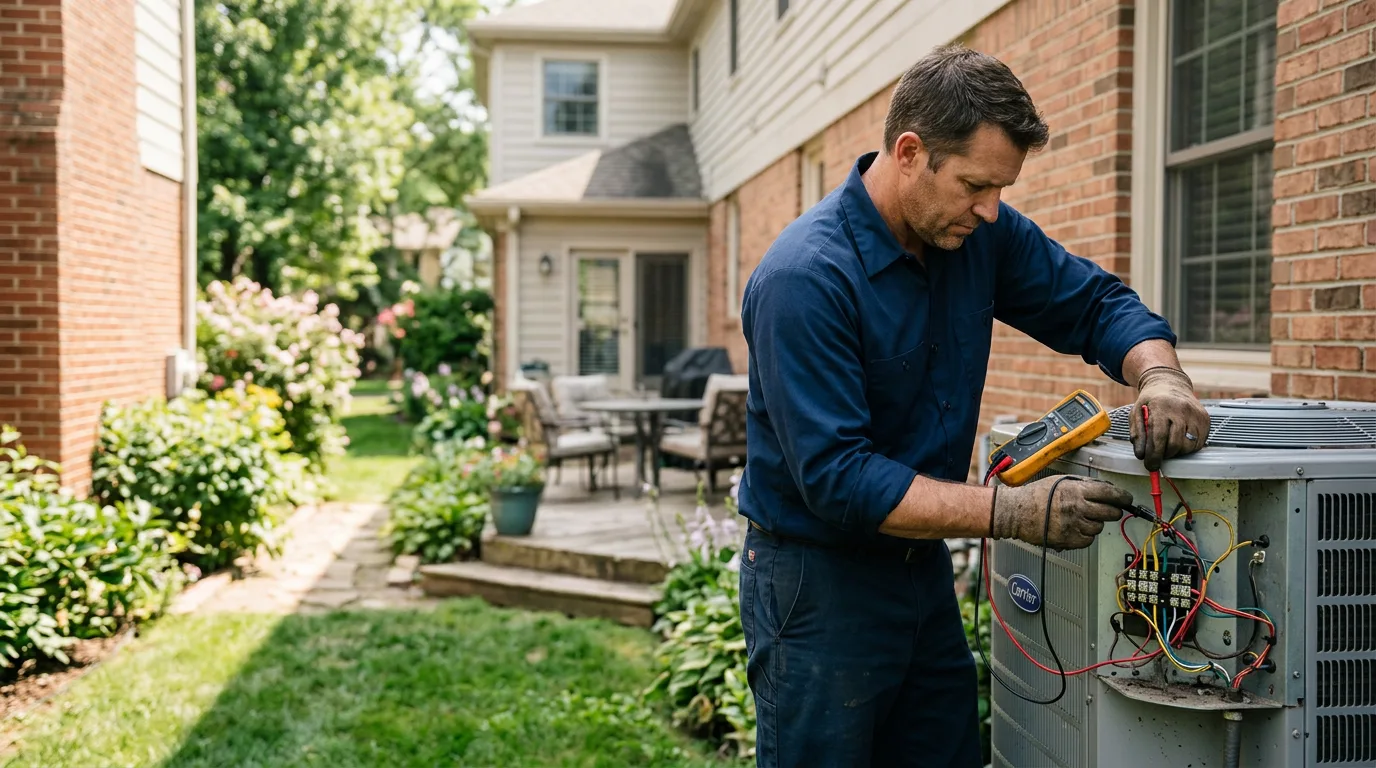 HVAC technician working near South Kortright, NY